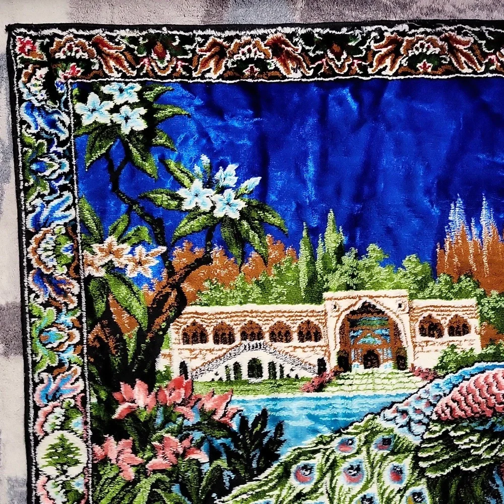 Vintage Tapestry Peacock Vibrant Colors  Lebanon 57inX40in